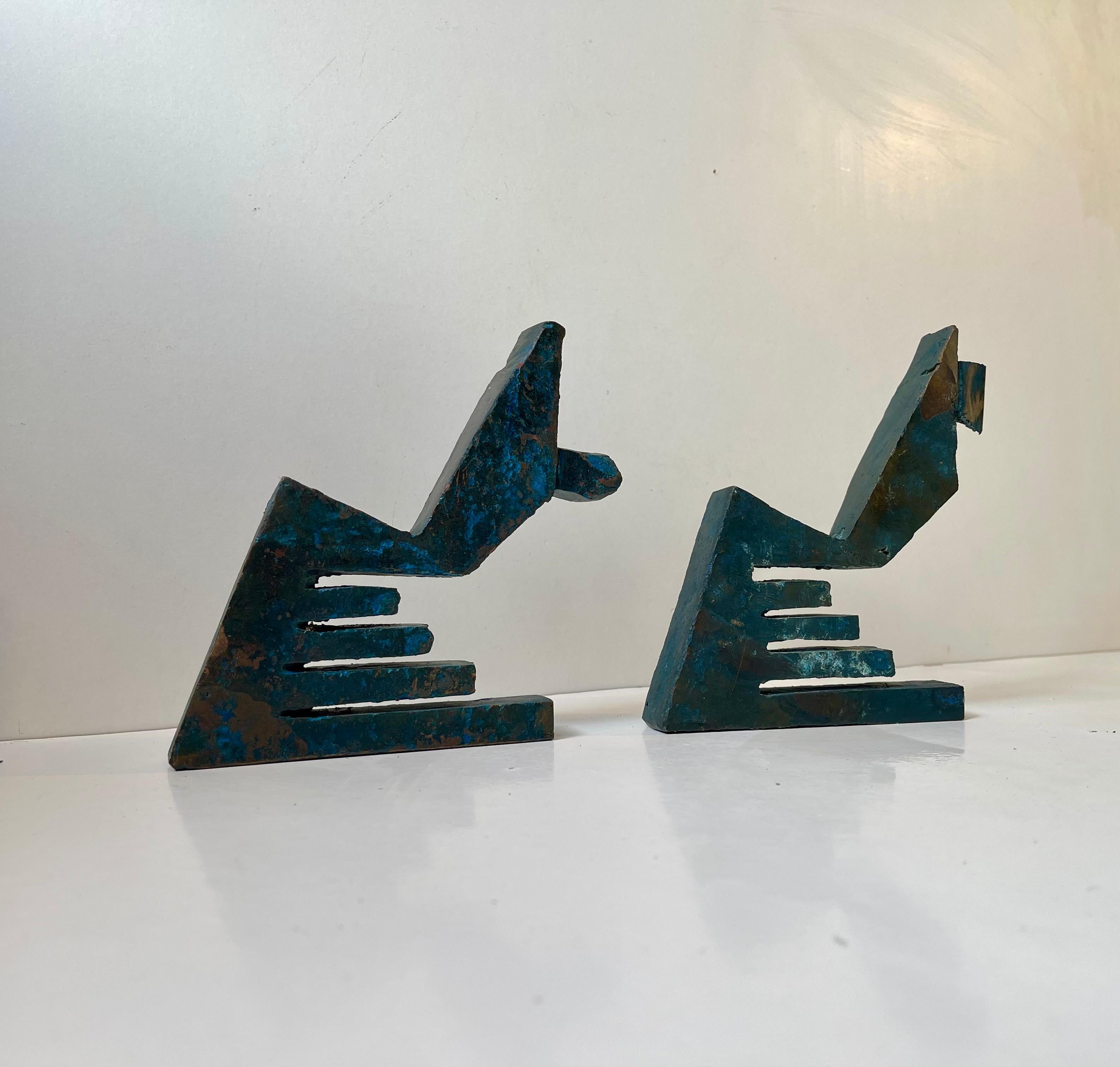 Artista danés Peder Evald Madsen - Esculturas Brutalistas de Bronce, años 80 en venta 3