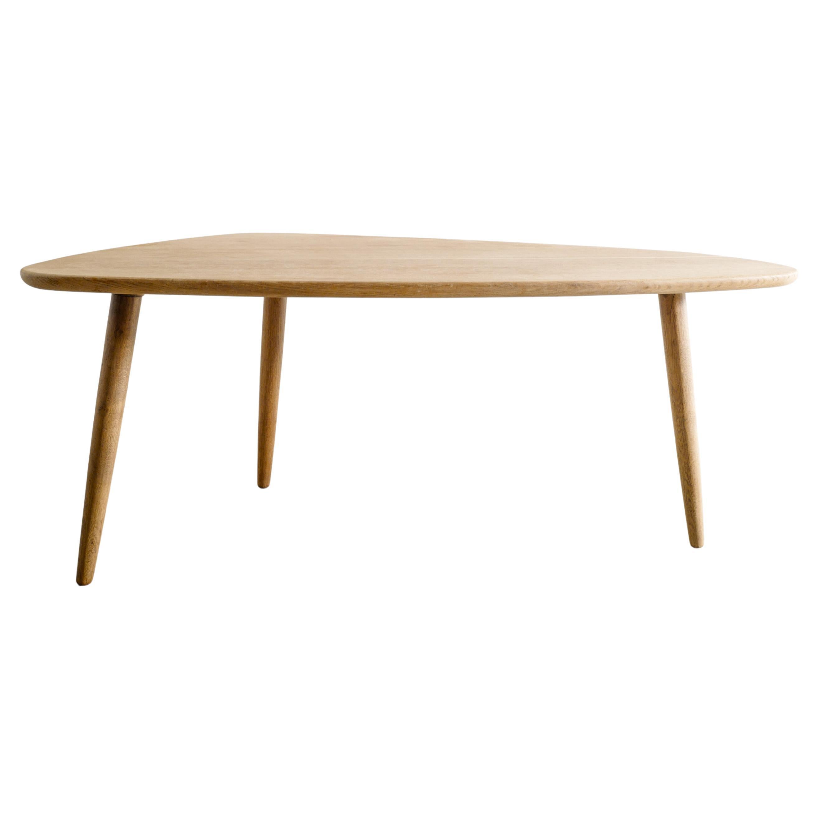 Danish Asymmetrical Wooden Mid Century Coffee Sofa Table in Oak Produced, 1950s