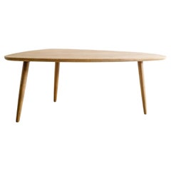 Danish Asymmetrical Wooden Mid Century Coffee Sofa Table in Oak Produced, 1950s