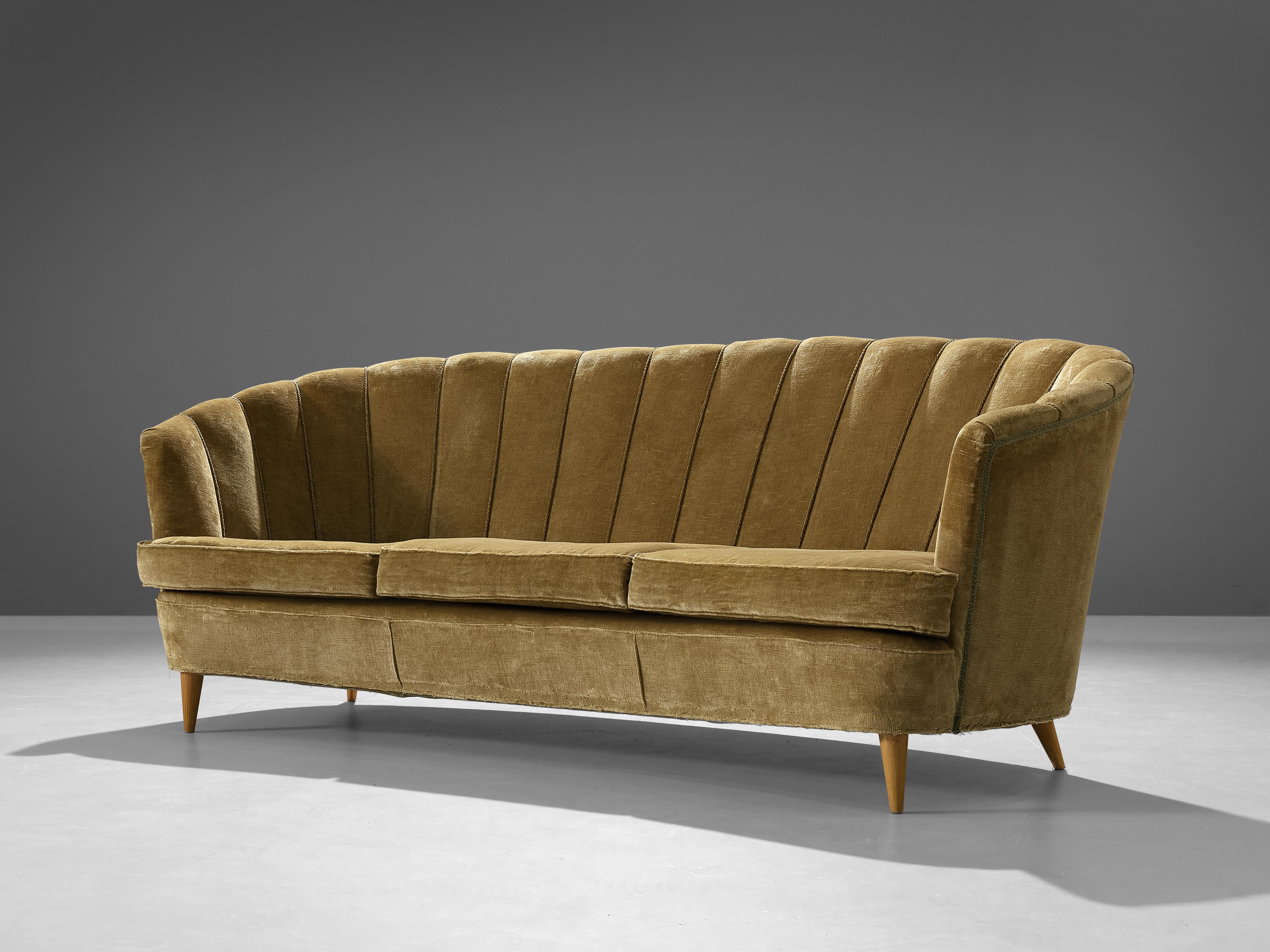 gold coloured sofas