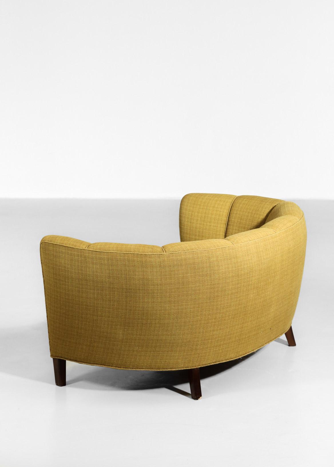 Danish Banana Sofa Yellow Scandinavian Design, 1960s 3