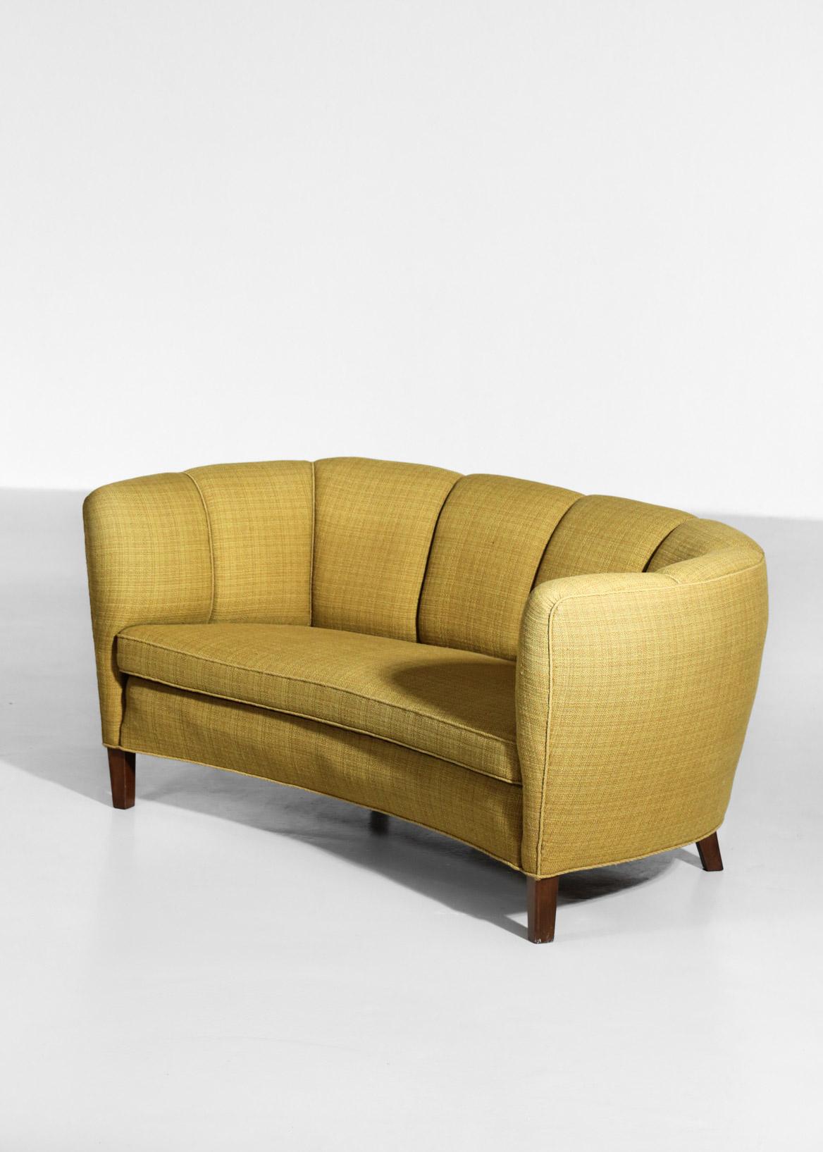 Danish Banana Sofa Yellow Scandinavian Design, 1960s 1