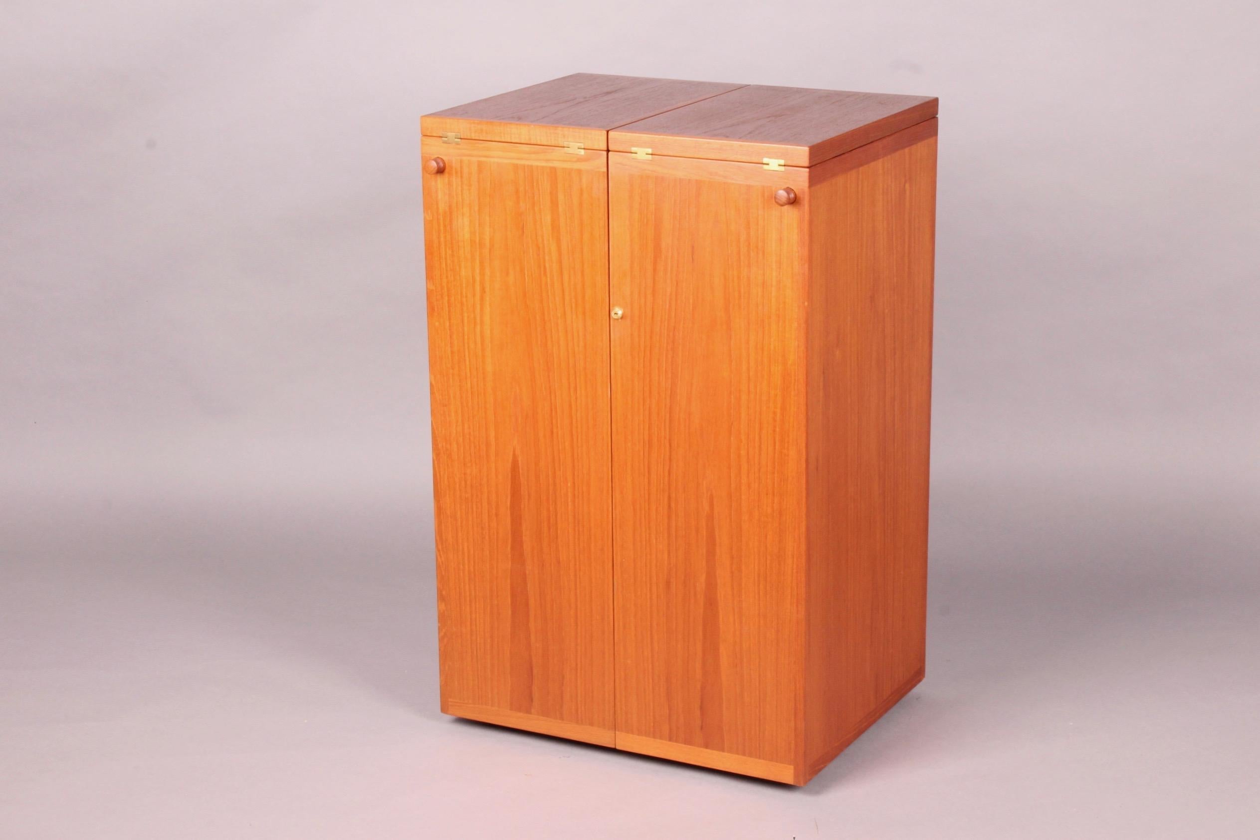 danish teak bar cabinet