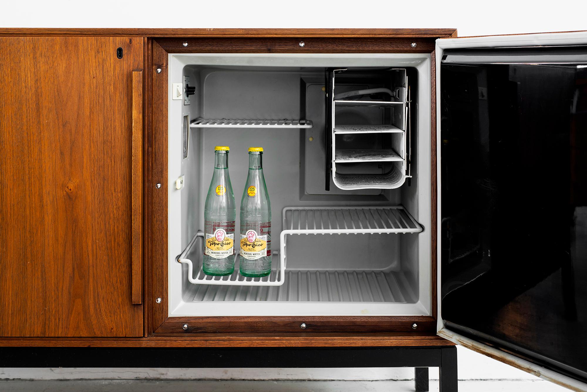 bar armoire with refrigerator