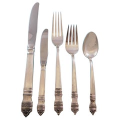 Danish Baroque by Towle Sterling Silver Flatware Set for 8 Service 46 Pcs Dinner