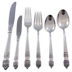 Danish Baroque by Towle Sterling Silver Flatware Set for 8 Service 53 Pieces