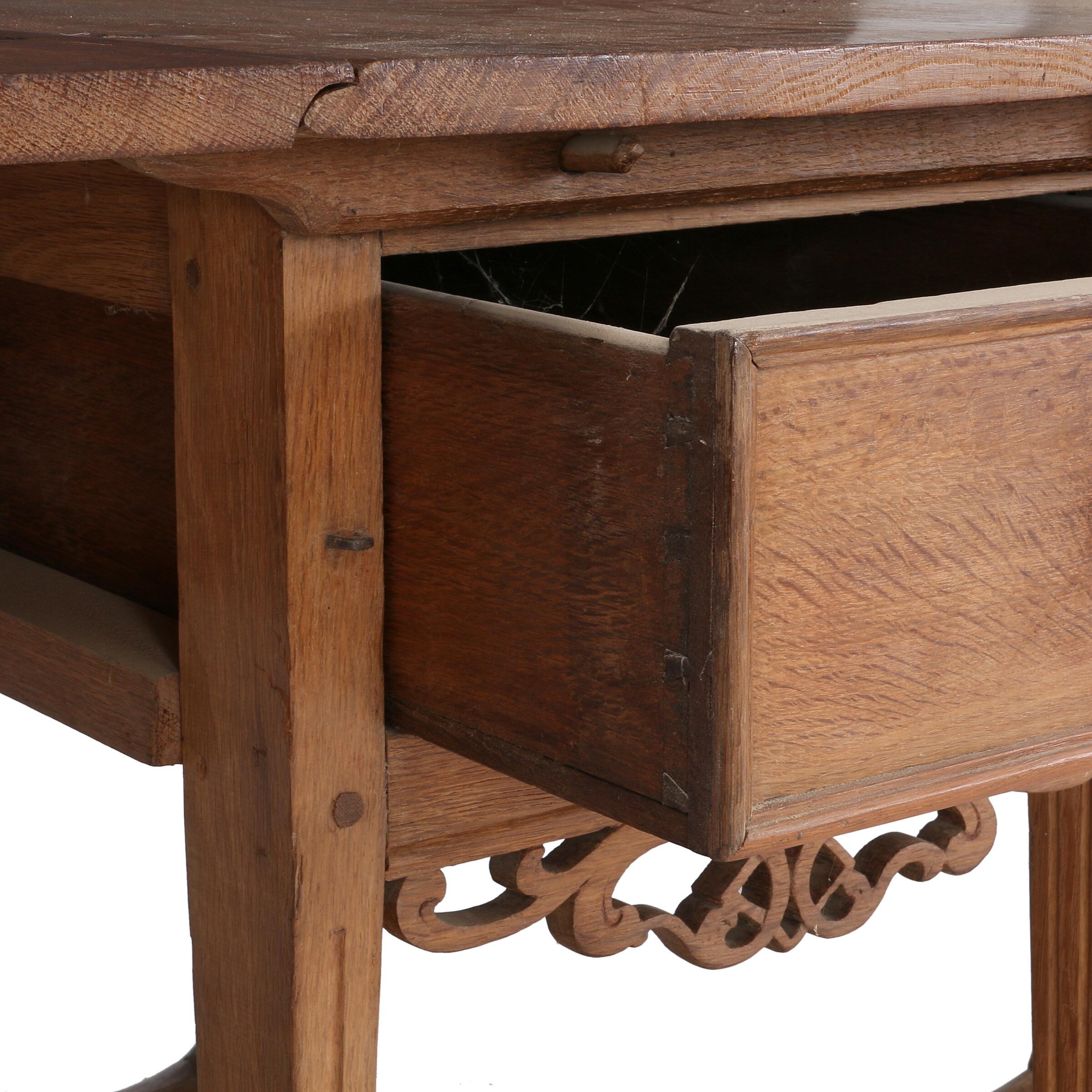Danish Baroque Oakwood Dropleaf Table 1