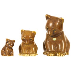 Danish Bear Figurines by Knud Basse 1950s, Set of 3