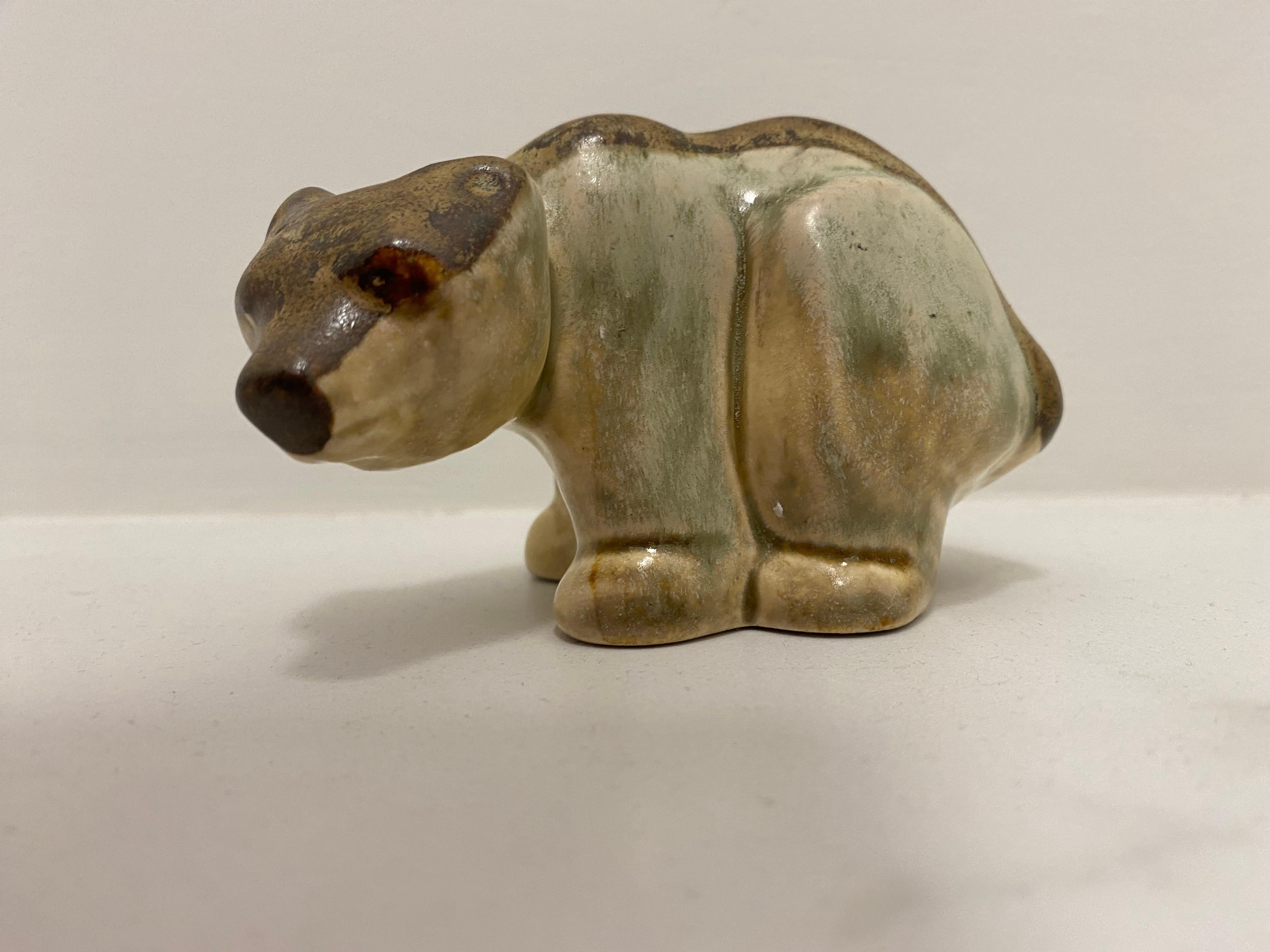 Mid-20th Century Danish Bear Sculpture by Soholm Pottery For Sale