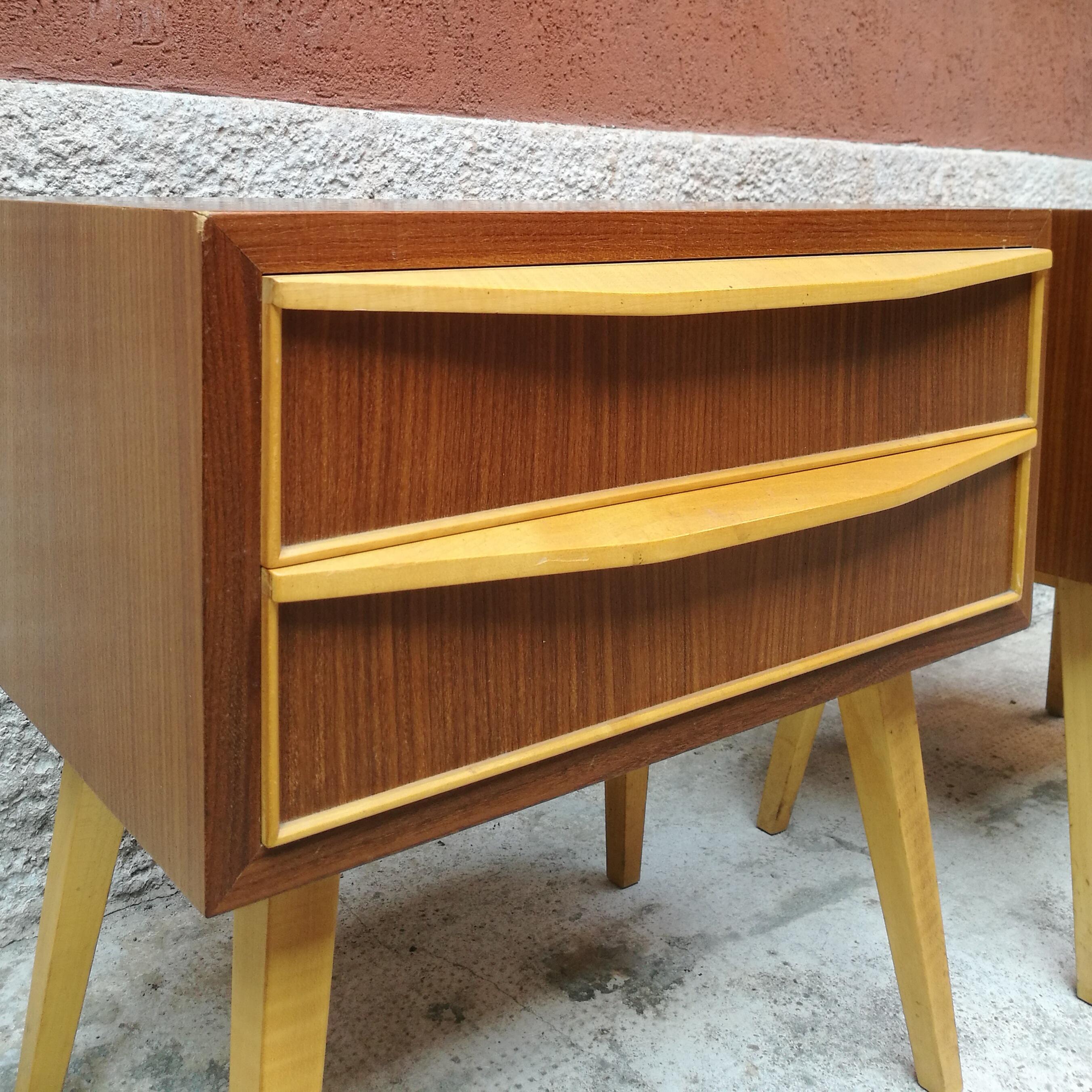 Danish Bedside Tables in Teak from 1960s In Good Condition In MIlano, IT
