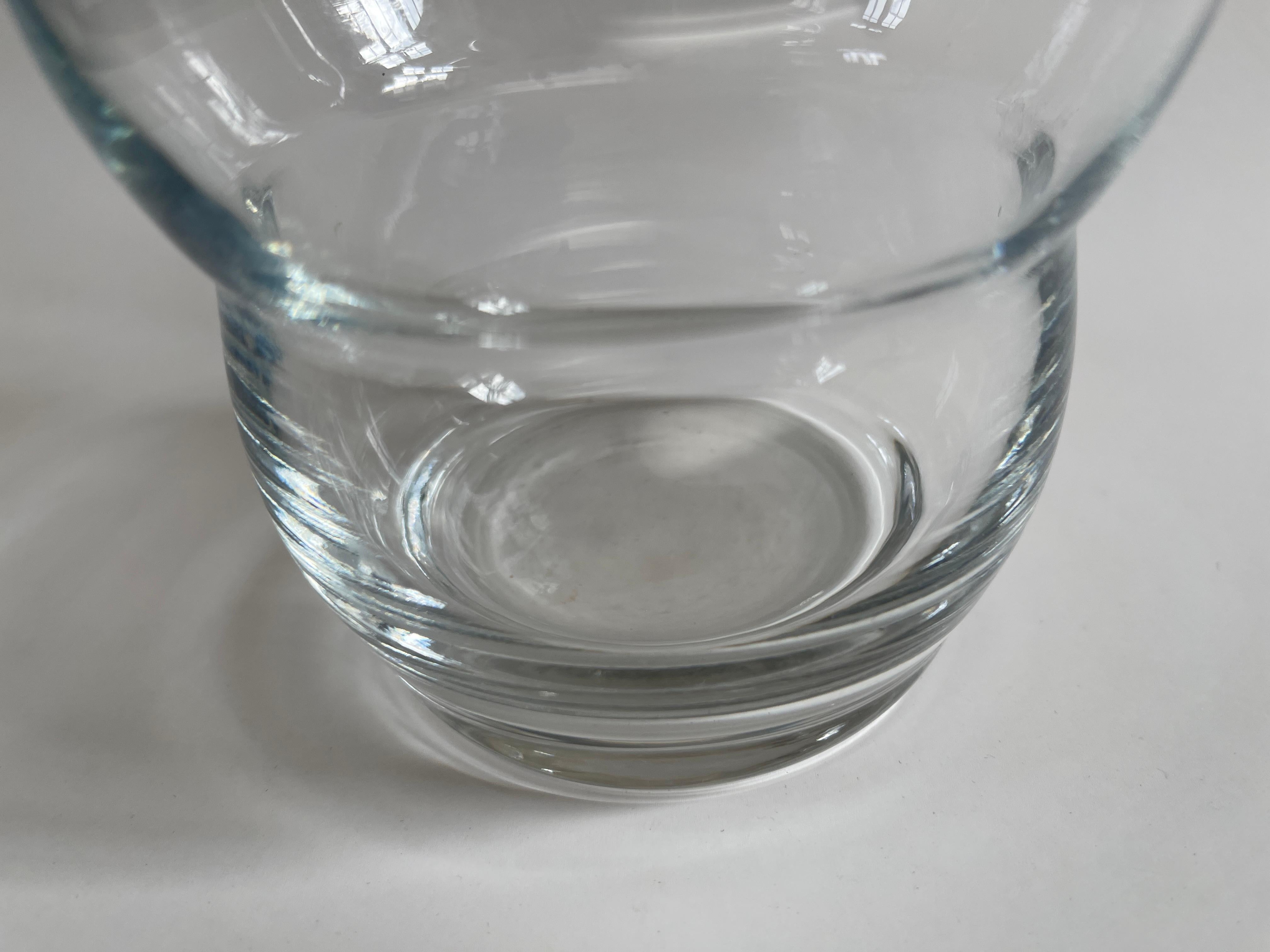 Danish Beehive Form Clear Glass Vase For Sale 2