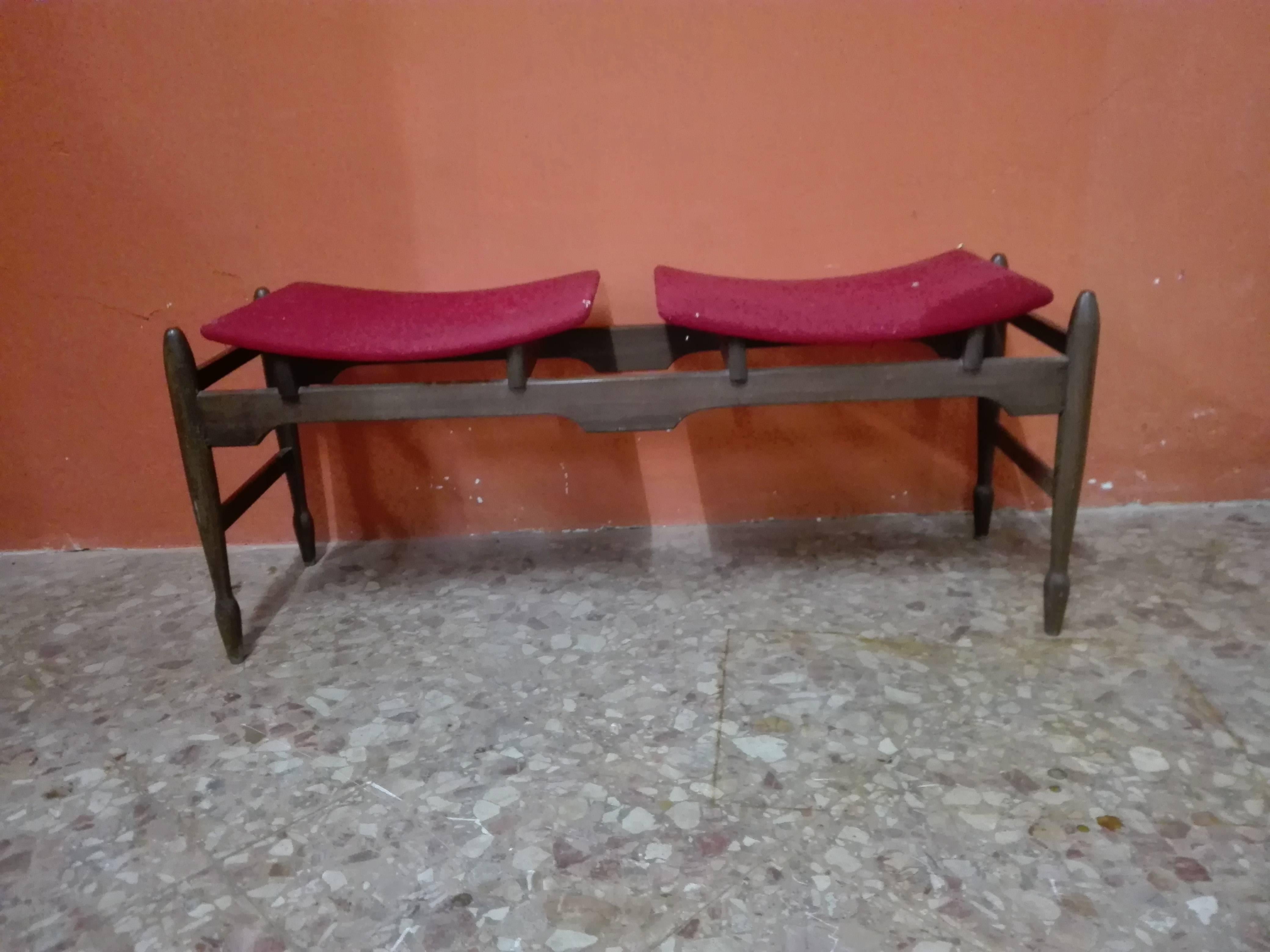Hand-Crafted Danish Bench with Two Seats For Sale