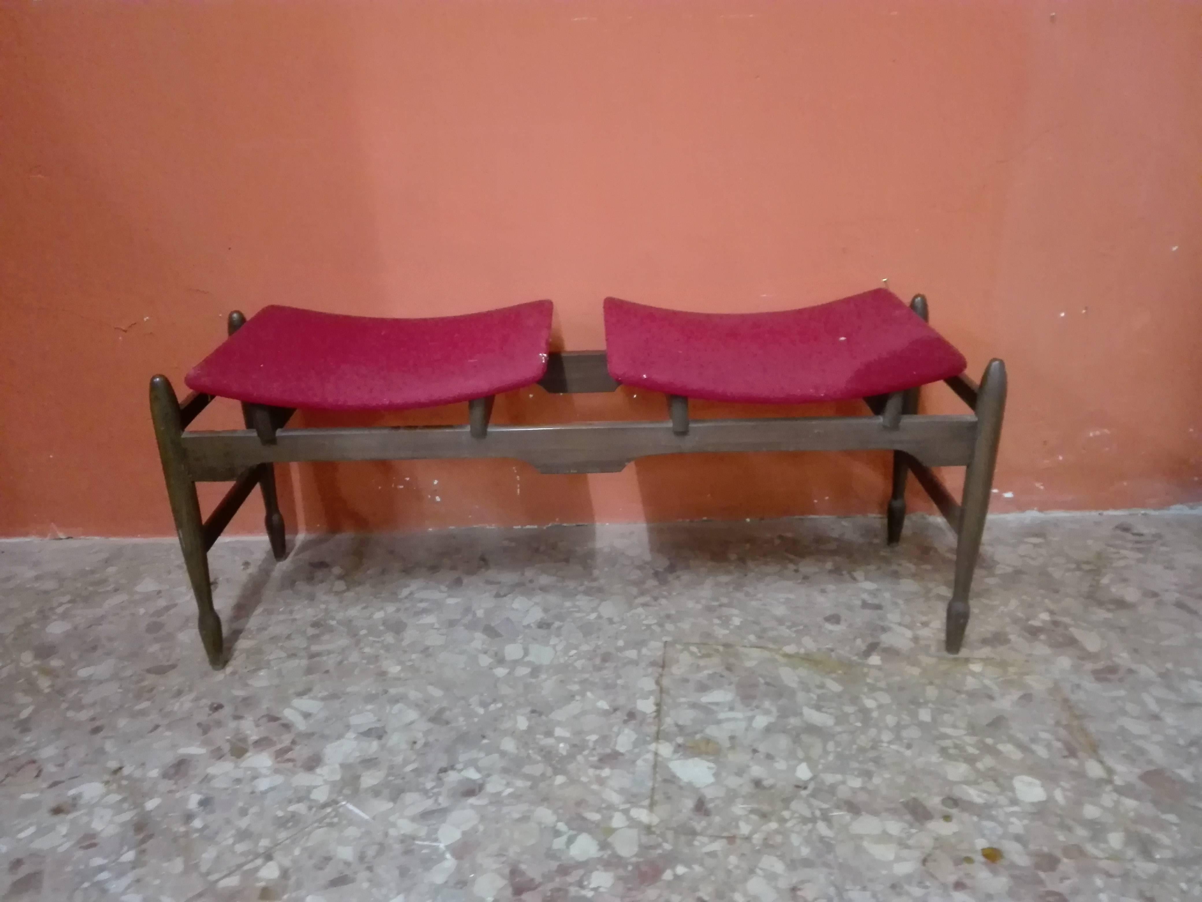 Danish Bench with Two Seats In Excellent Condition For Sale In Palermo, Italia