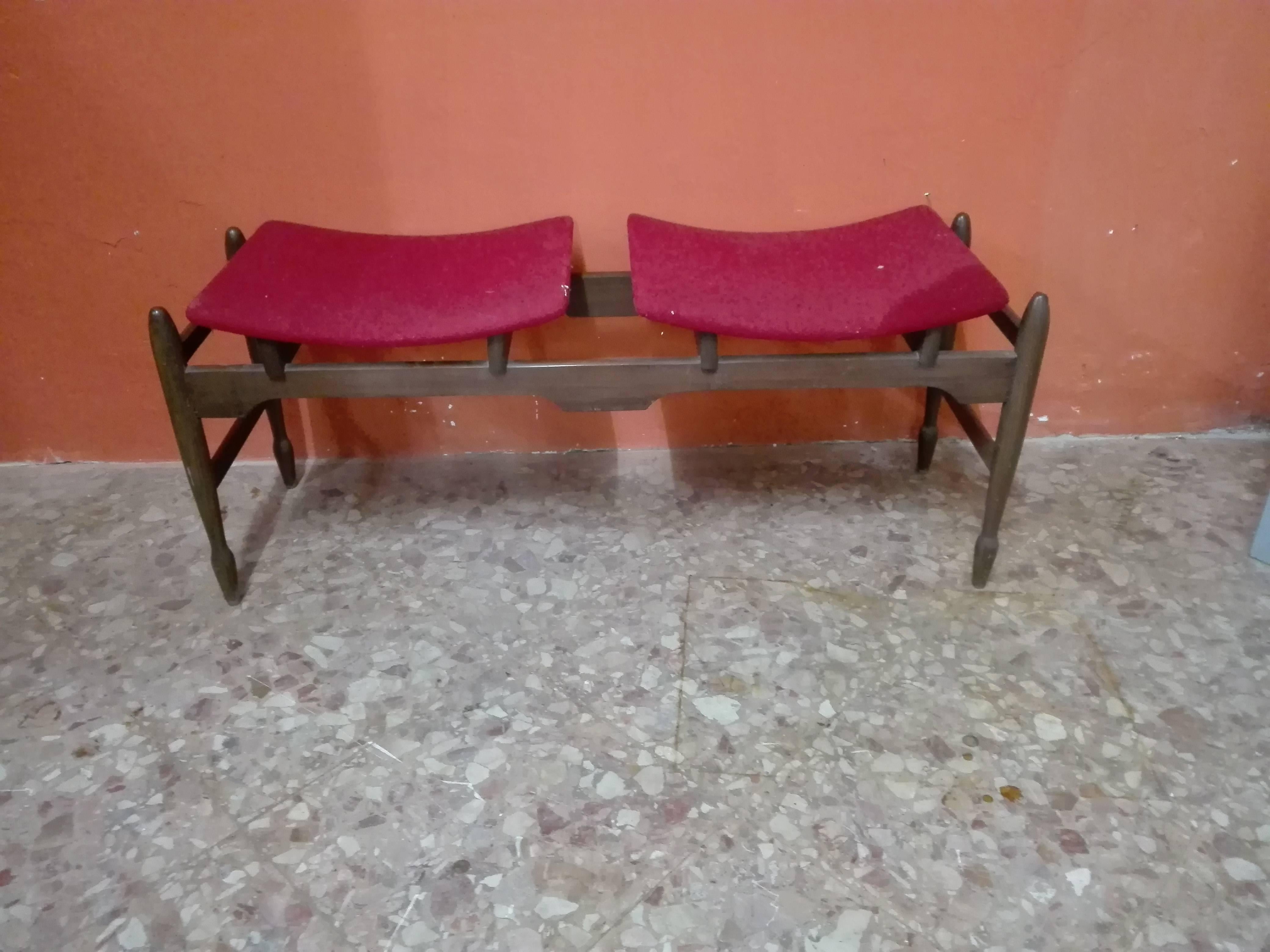 Late 20th Century Danish Bench with Two Seats For Sale