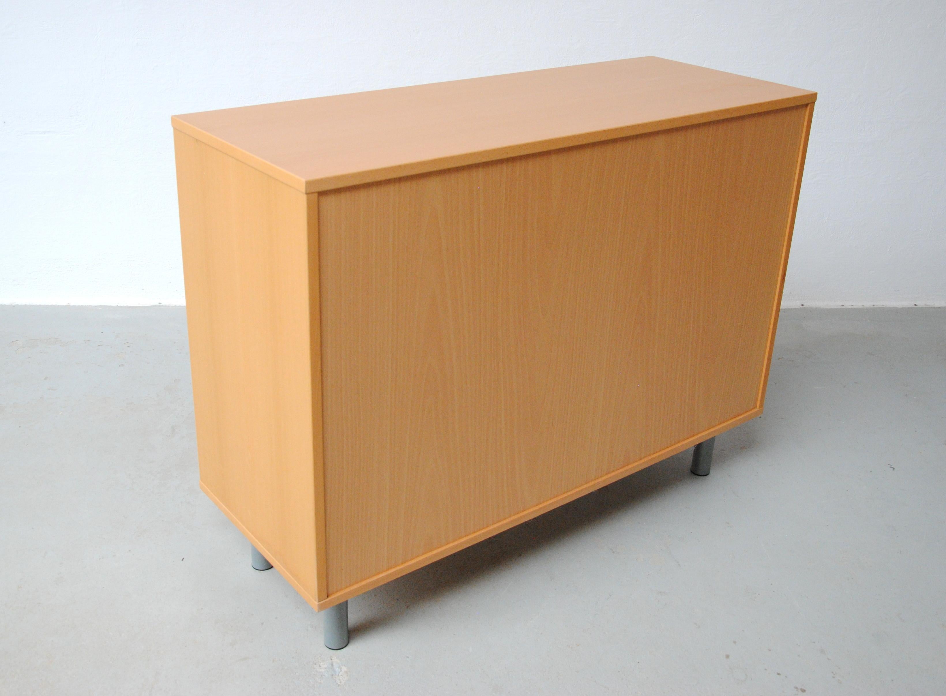 Danish Bent Silberg Beech Cabinets with Jealousy Doors by Bent Silberg Mobler In Excellent Condition For Sale In Knebel, DK