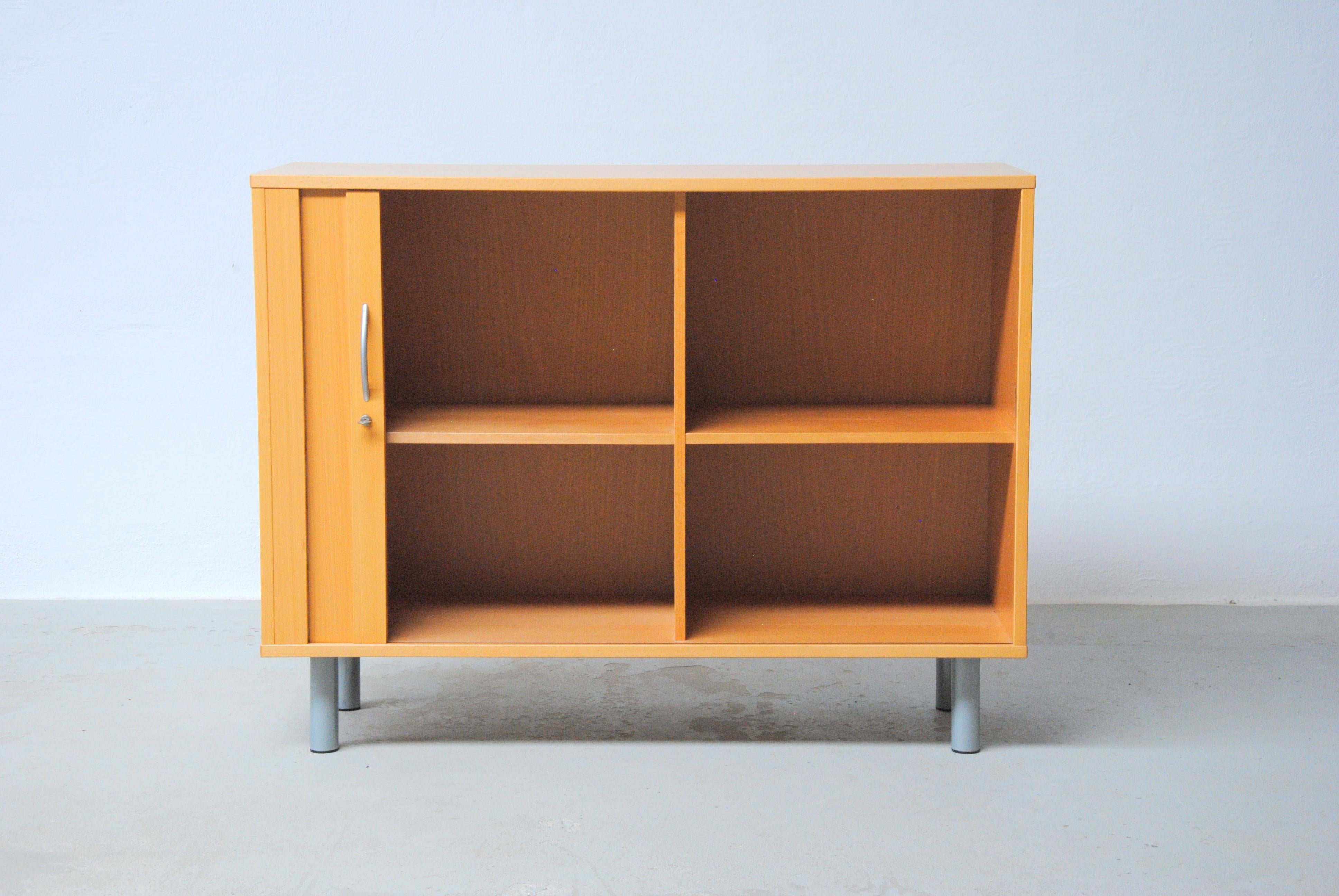 Late 20th Century Danish Bent Silberg Beech Cabinets with Jealousy Doors by Bent Silberg Mobler For Sale