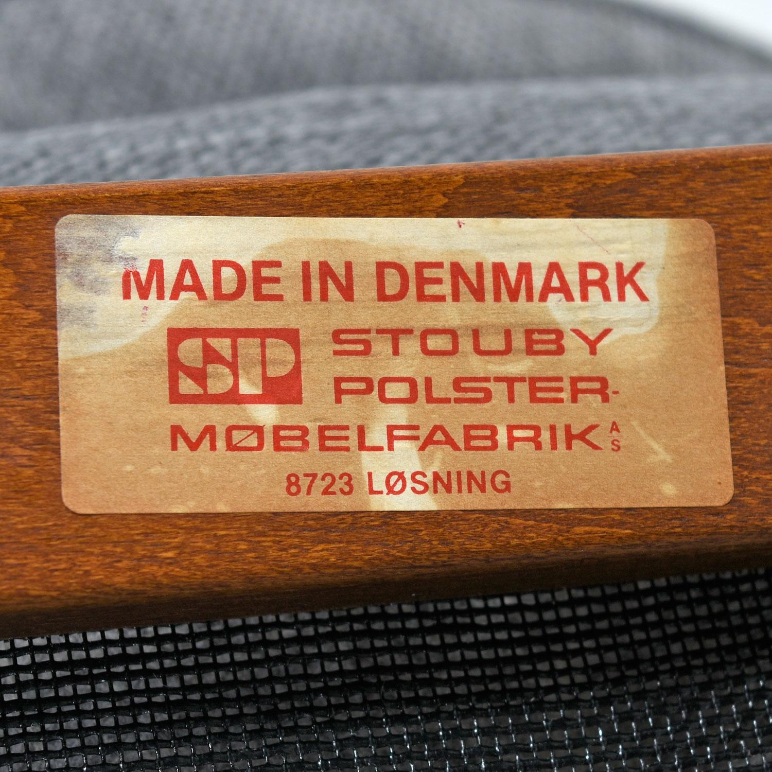 Danish Bent Teak Cantilever Lounge Chair Set by Stouby Polster, Fully Restored 1