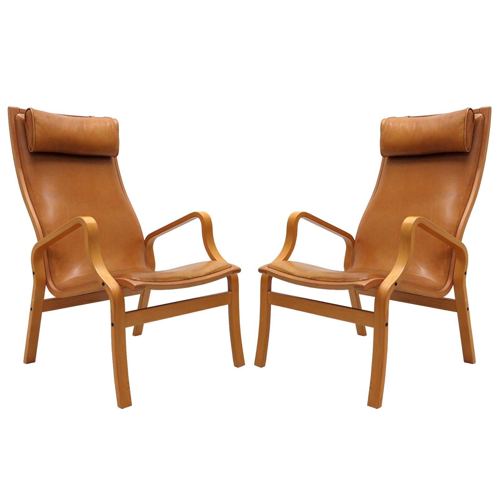 Danish Bentwood Leather Chairs