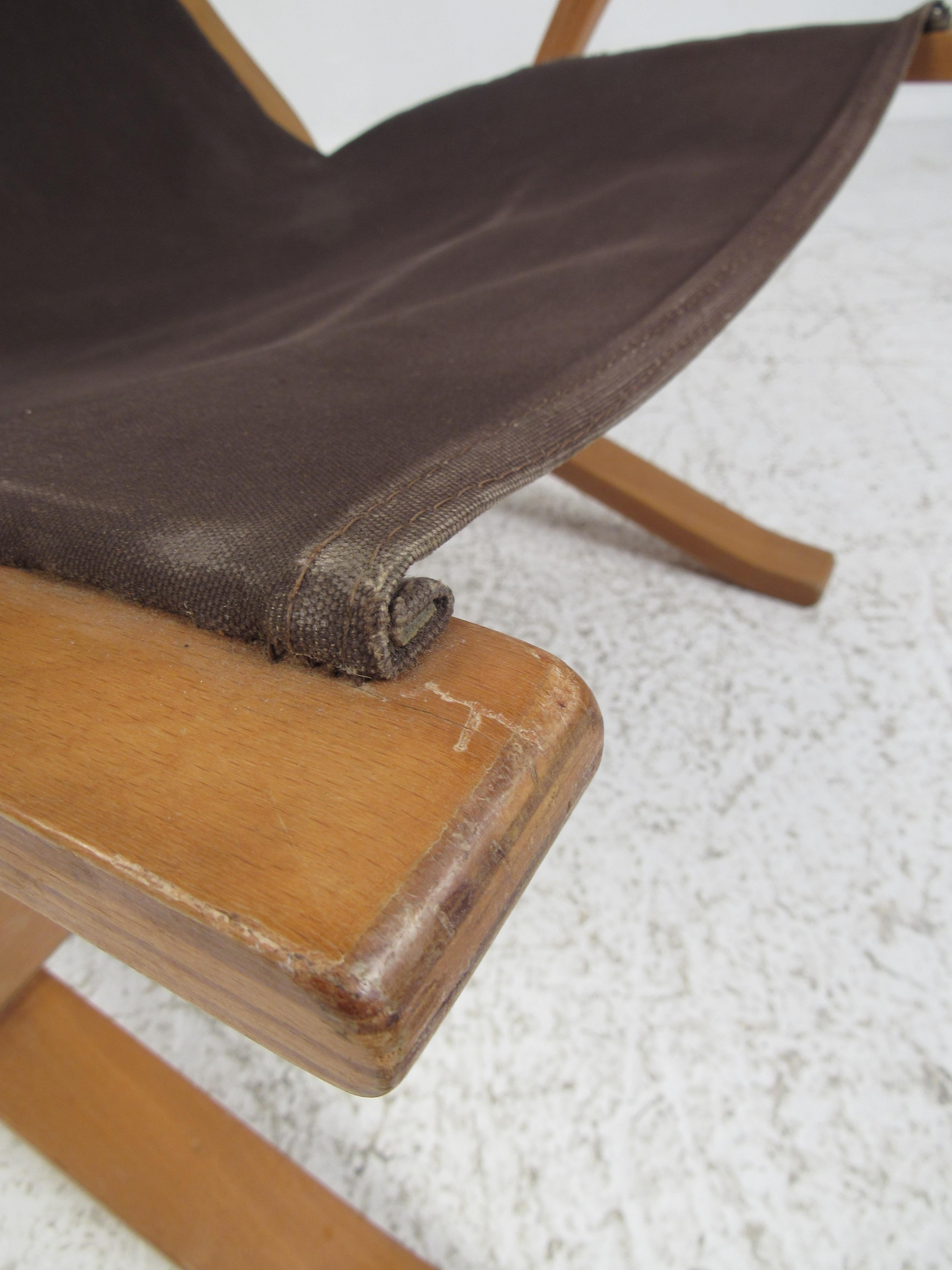 Dänischer Bugholz Teak Lounge Stuhl (Mitte des 20. Jahrhunderts)