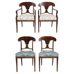 Dänische Biedermeier-Revival-Stühle, 4 Stühle