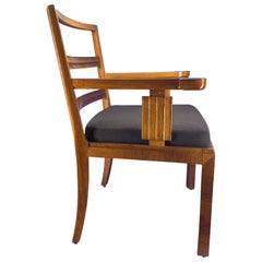 Danish Biedermeyer Birchwood Armchair