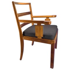 Danish Biedermeyer Birchwood Armchair