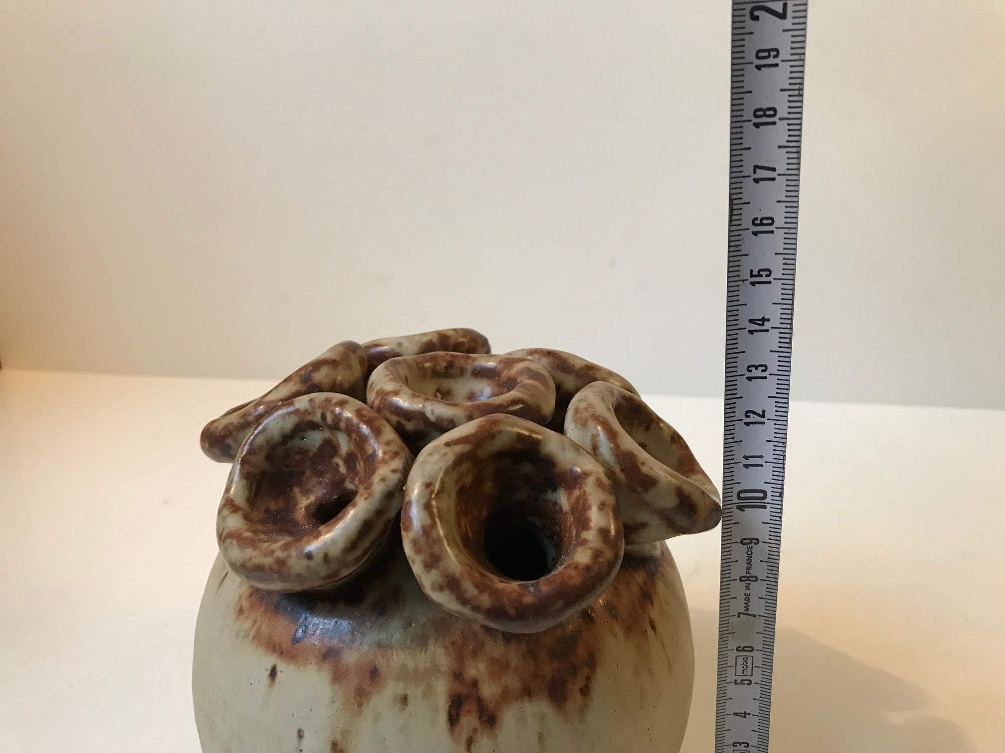 Danish Biomorphic Stoneware Vase by Dorthe Visby, 1990s 1