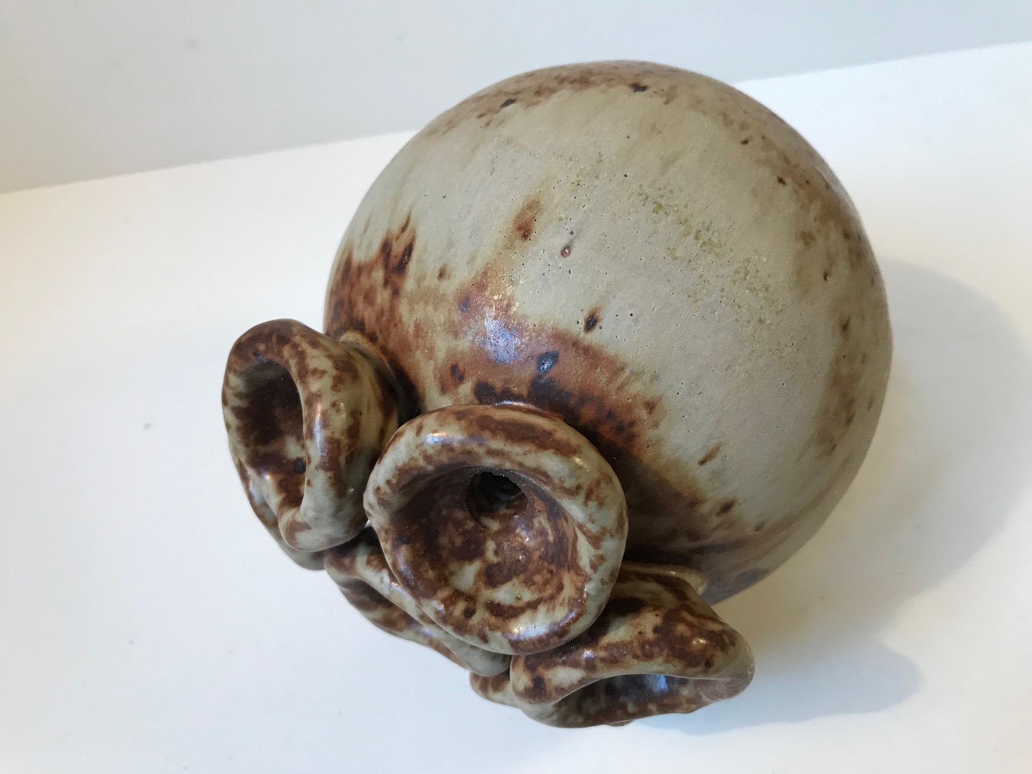 Danish Biomorphic Stoneware Vase by Dorthe Visby, 1990s 2