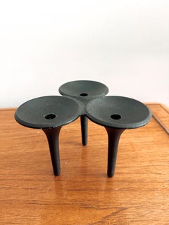 Portavelas danés de hierro fundido negro - Hornblower años 70 para Illums Bolighus