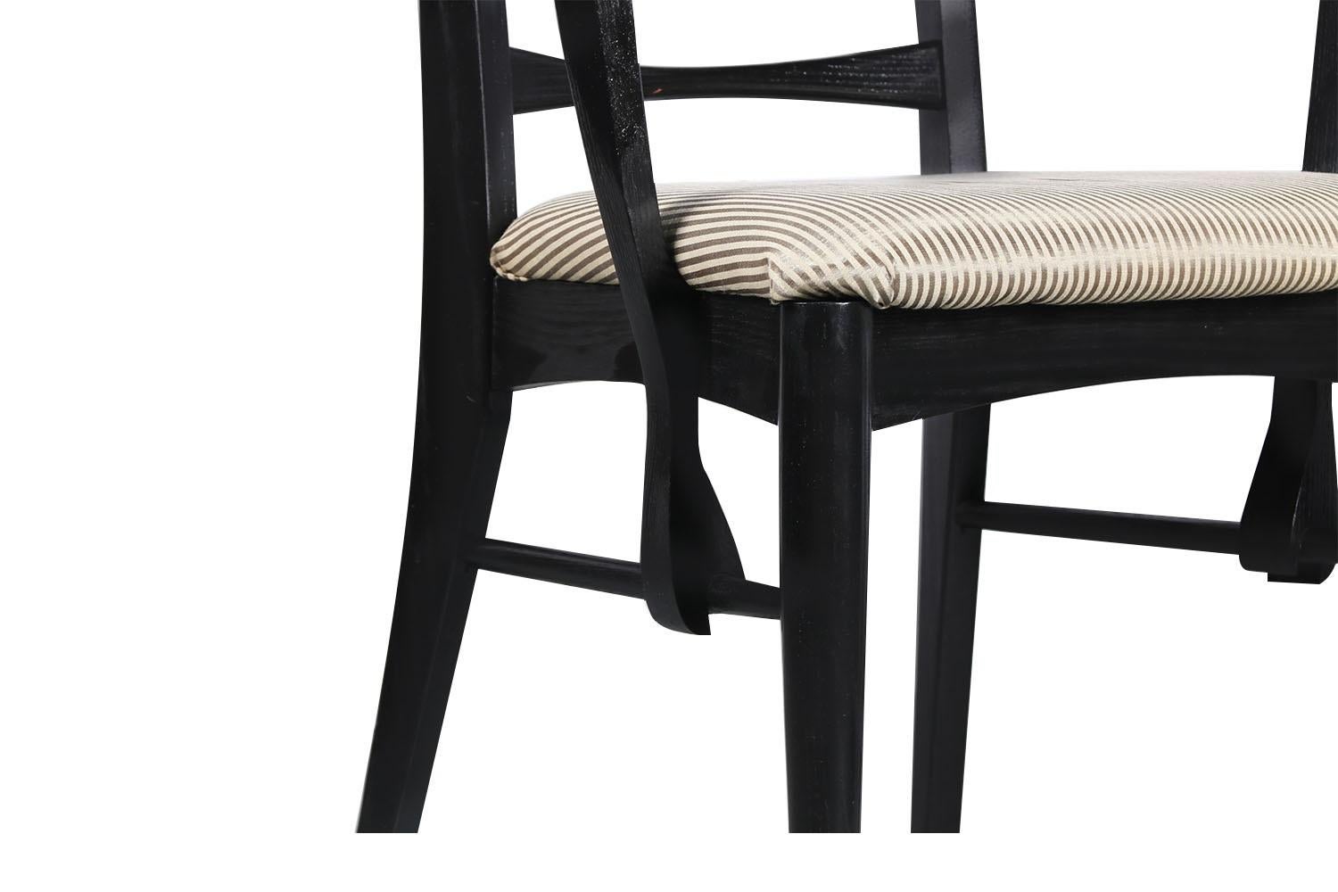 Dänische dänische Stühle mit schwarzem Rahmen Niels Koefoed für Koefoeds Hornslet Lis (Mitte des 20. Jahrhunderts) im Angebot