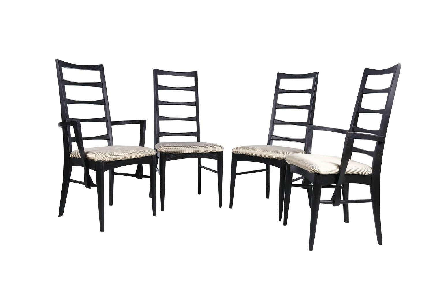 Milieu du XXe siècle Chaises danoises à cadre noir Niels Koefoed pour Koefoeds Hornslet Lis en vente