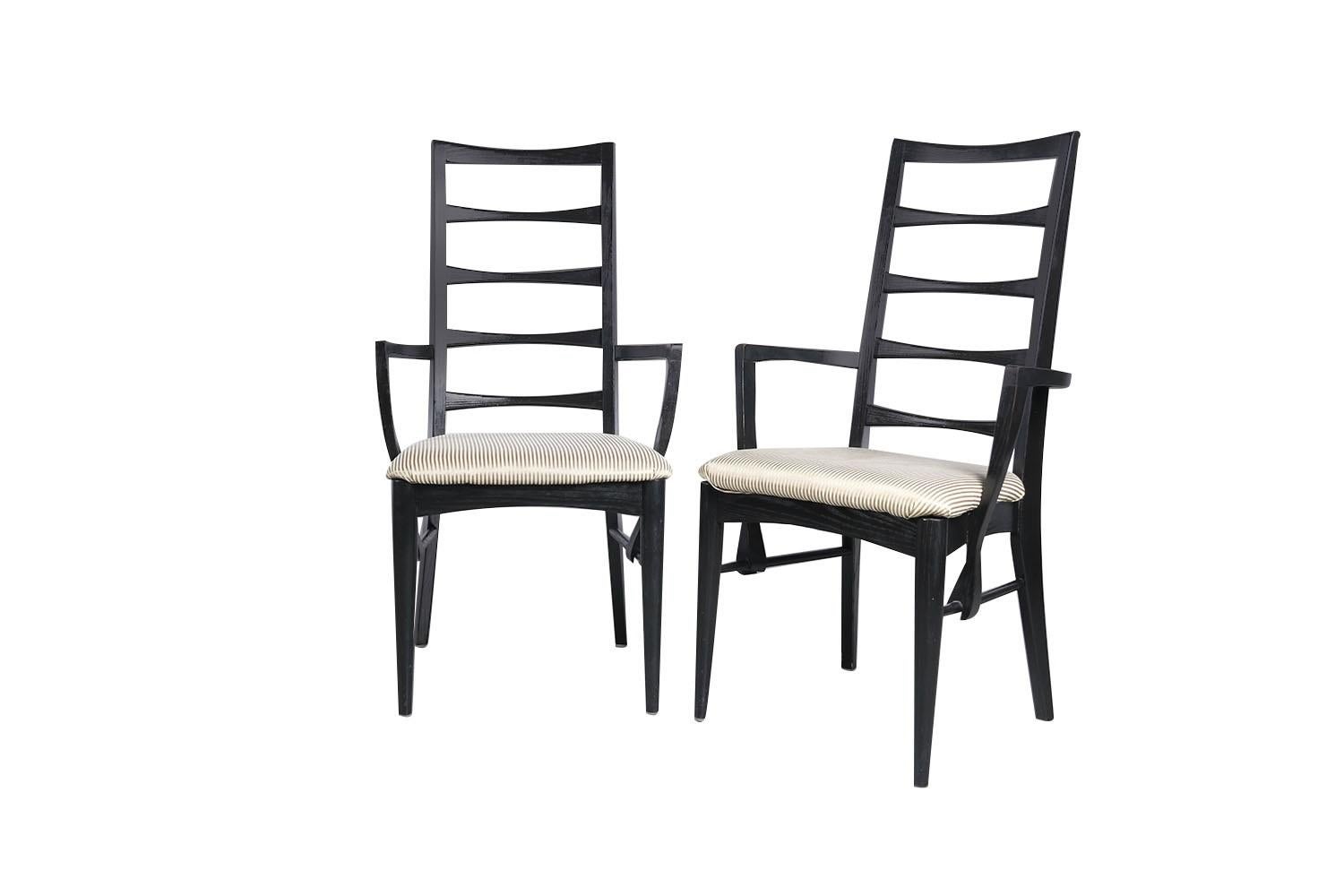 Sedie danesi con struttura nera Niels Koefoed per Koefoeds Hornslet Lis in vendita 1