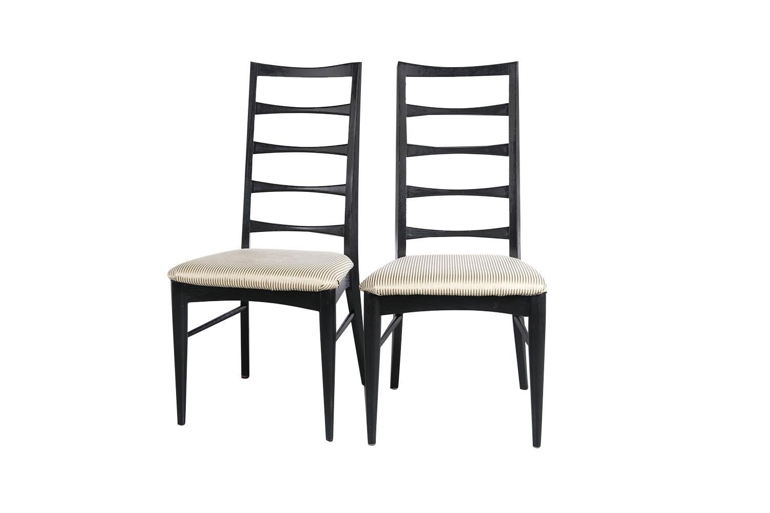 Danish Black Frame Chairs Niels Koefoed for Koefoeds Hornslet Lis For Sale 3