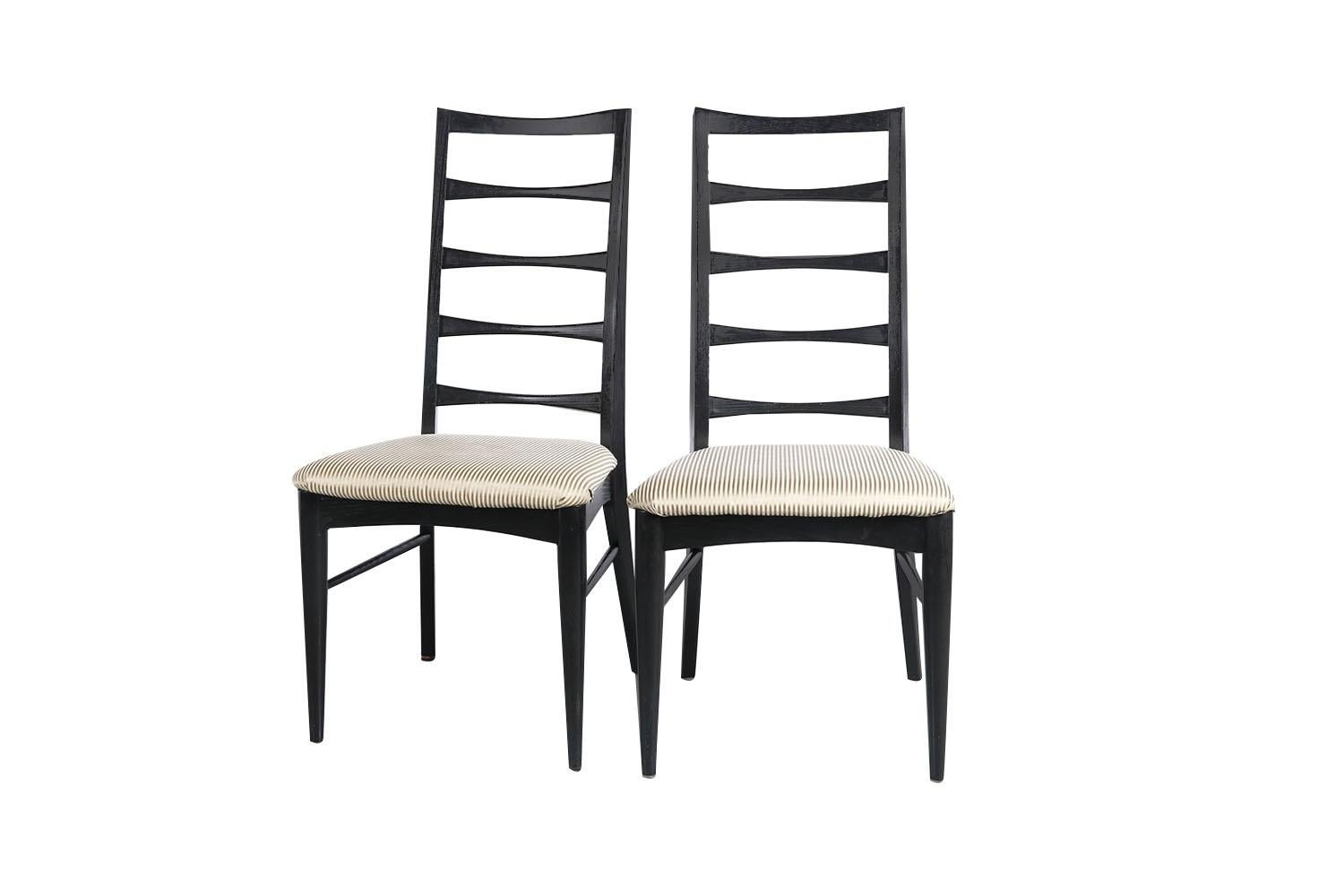 Sedie danesi con struttura nera Niels Koefoed per Koefoeds Hornslet Lis in vendita 2