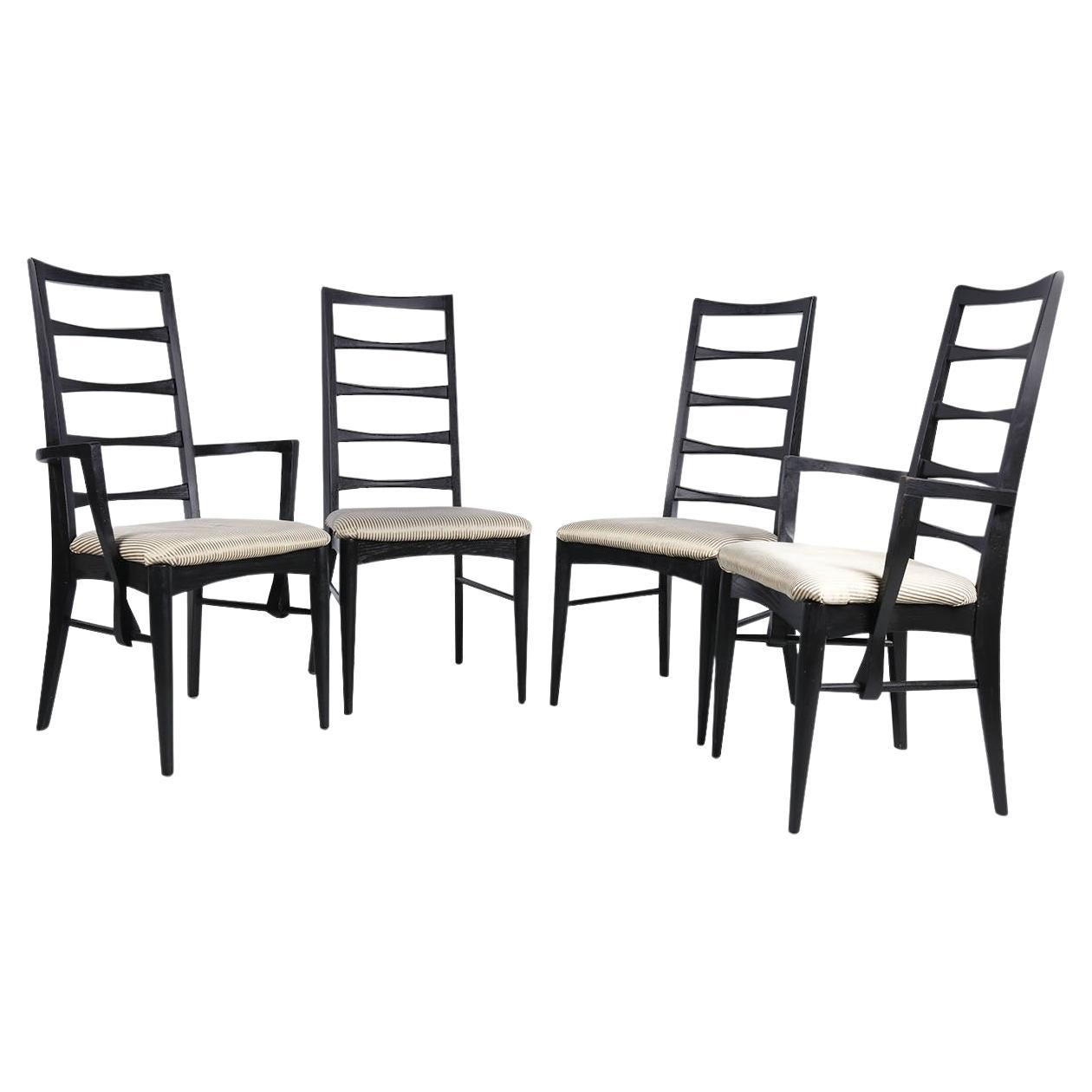 Danish Black Frame Chairs Niels Koefoed for Koefoeds Hornslet Lis