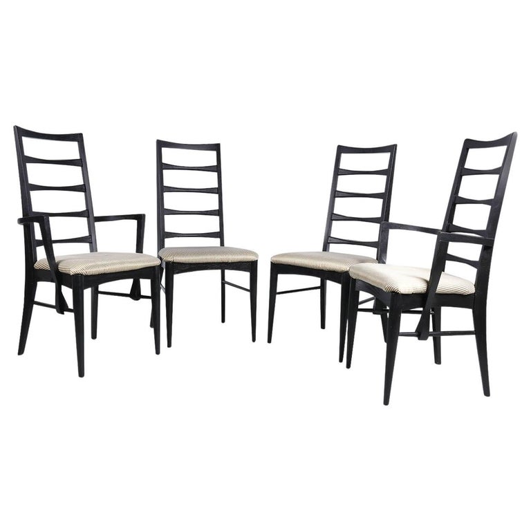 Danish Black Frame Chairs Niels Koefoed for Koefoeds Hornslet Lis For Sale