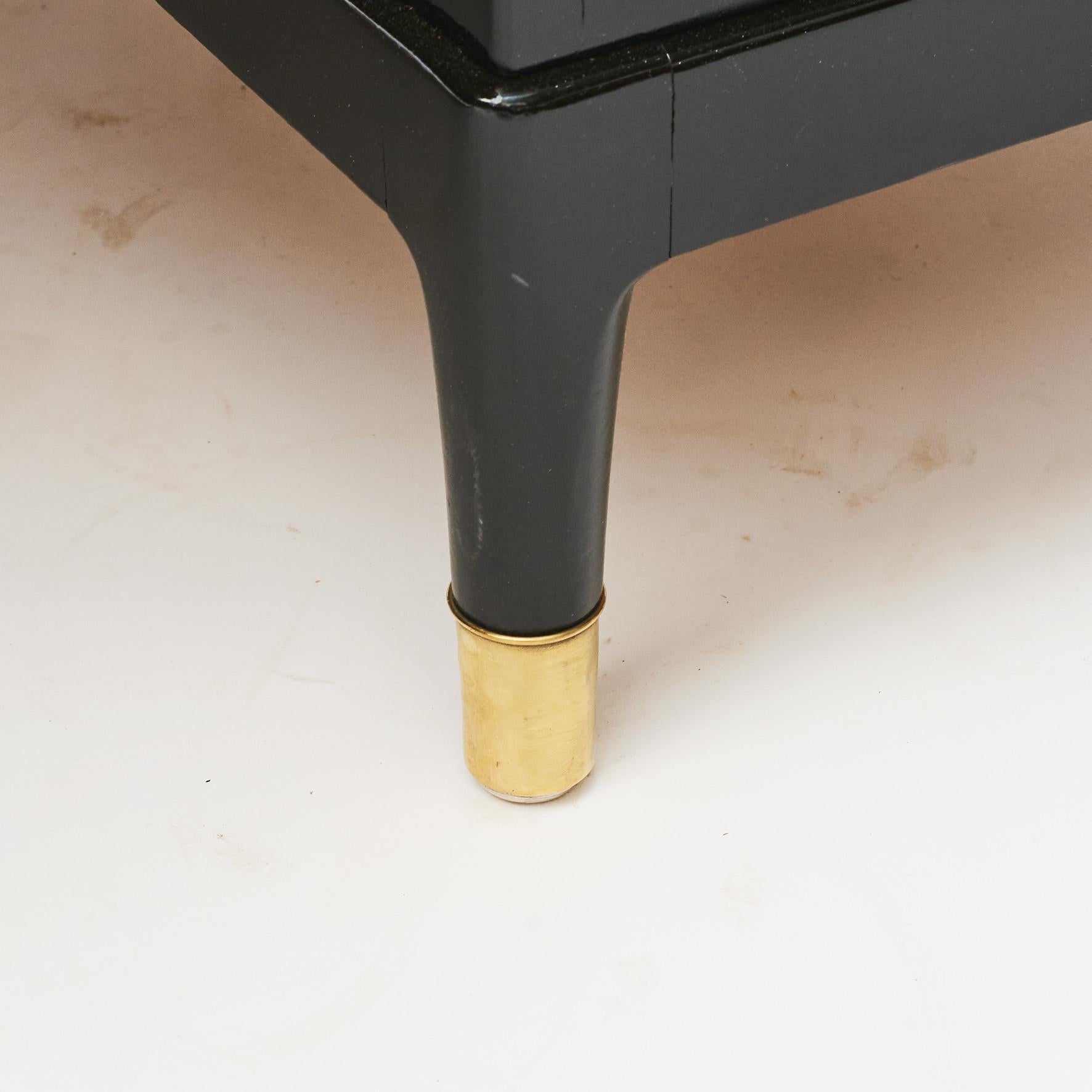 Danish Black Lacquer Writing Desk 3