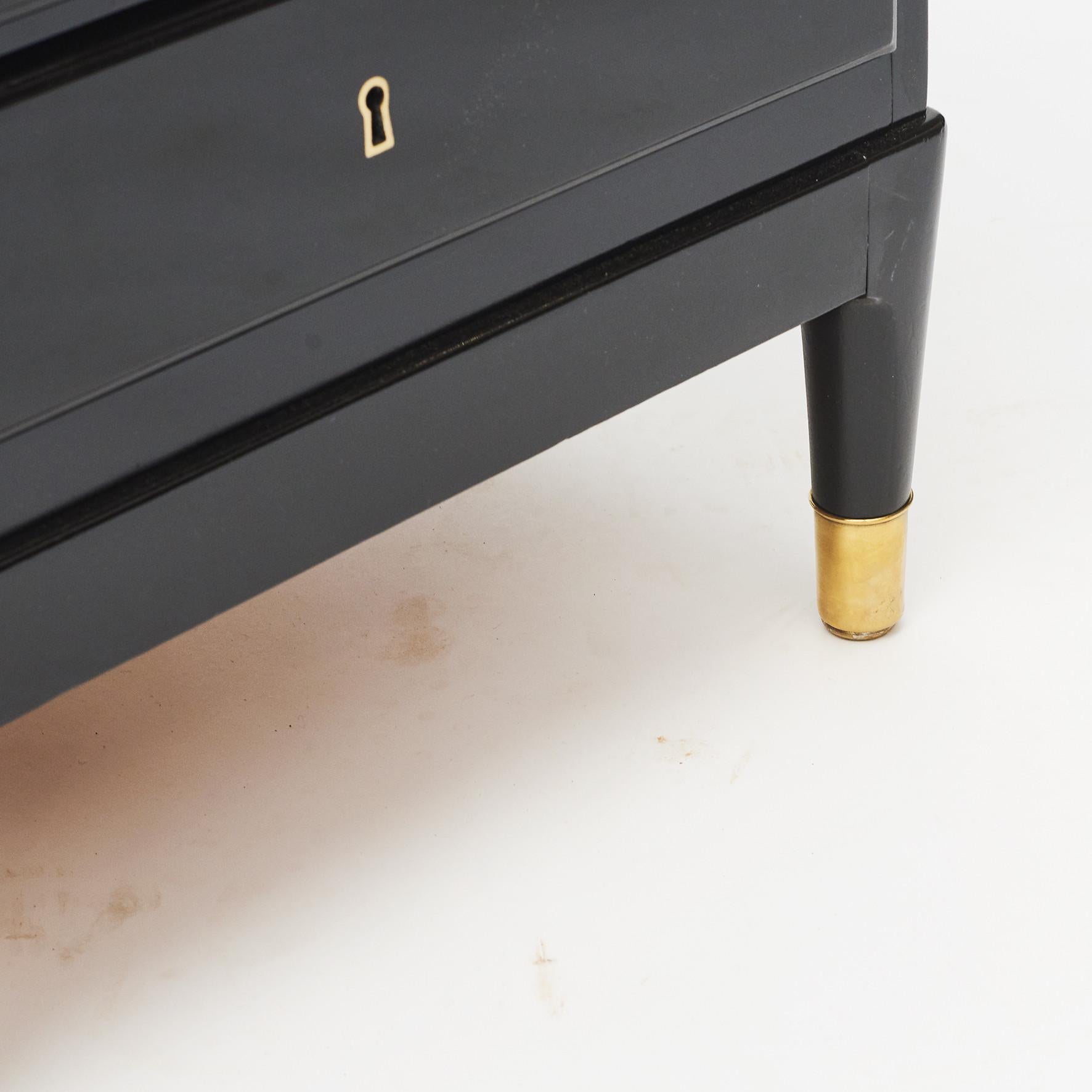 Danish Black Lacquer Writing Desk 4