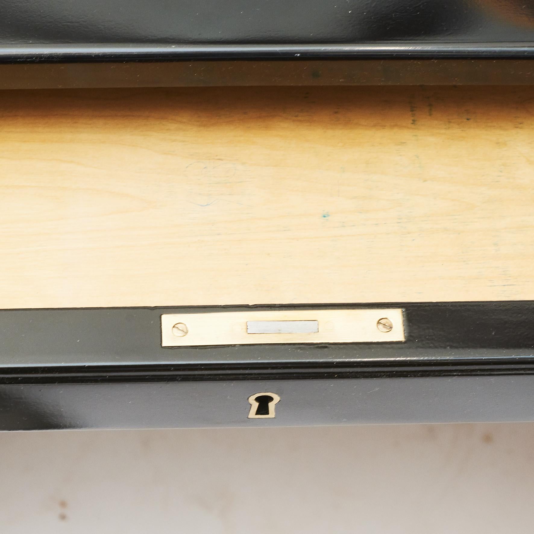 Danish Black Lacquer Writing Desk In Good Condition In Kastrup, DK