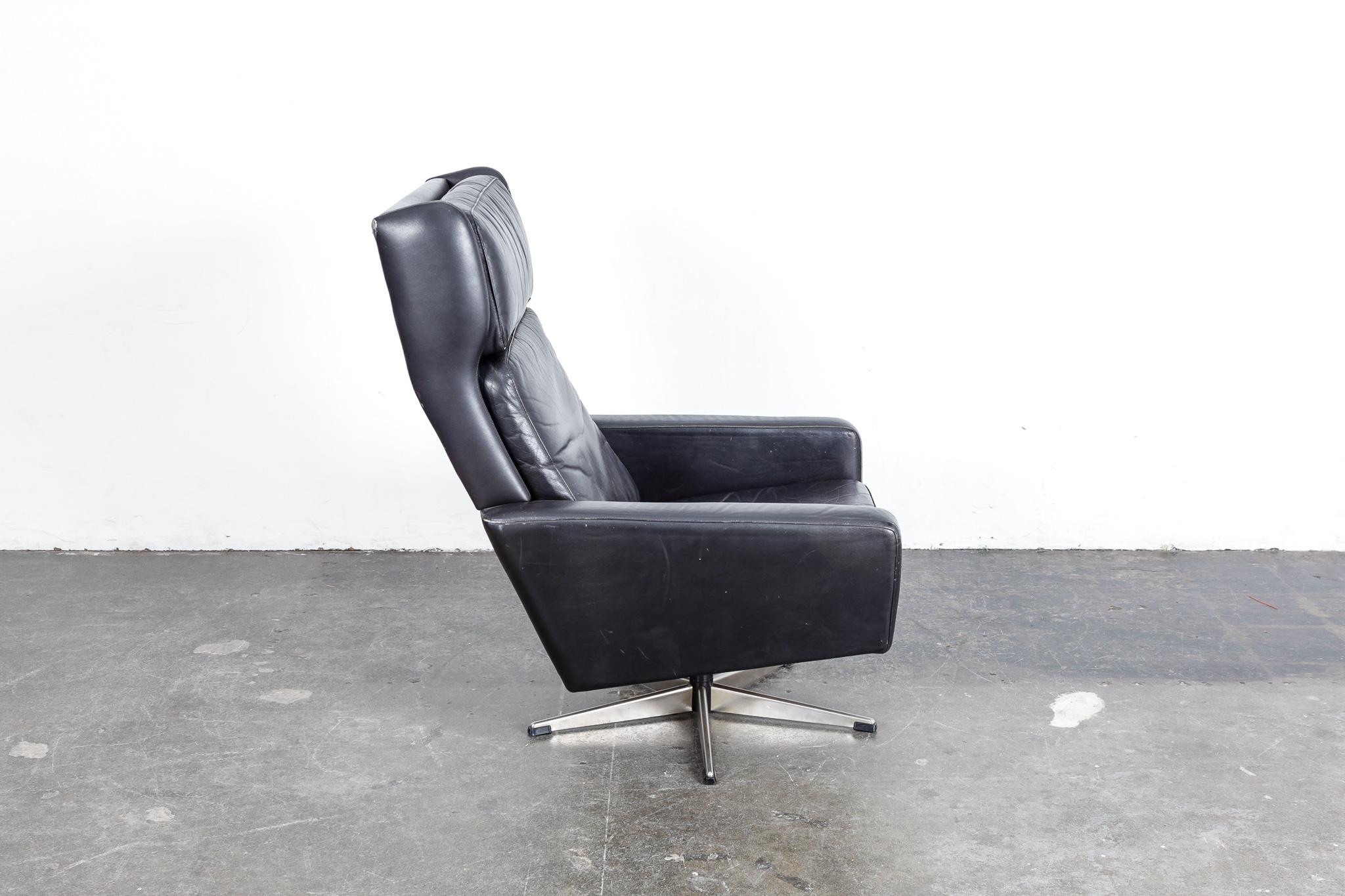 leather wingback swivel chair