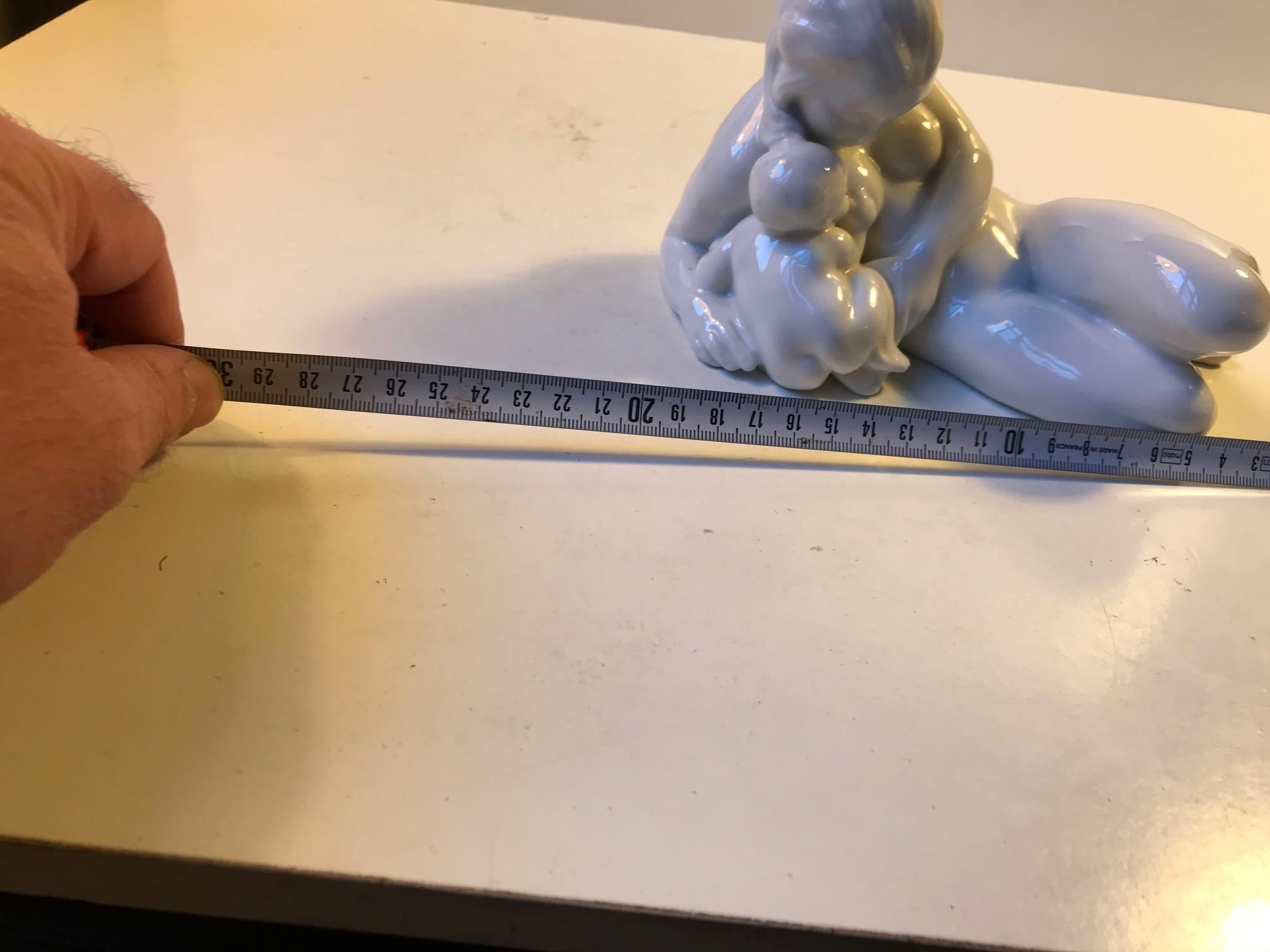 Danish Blanc de Chine Mother & Child Figurine by Kai Nielsen for Bing & Grøndahl For Sale 3