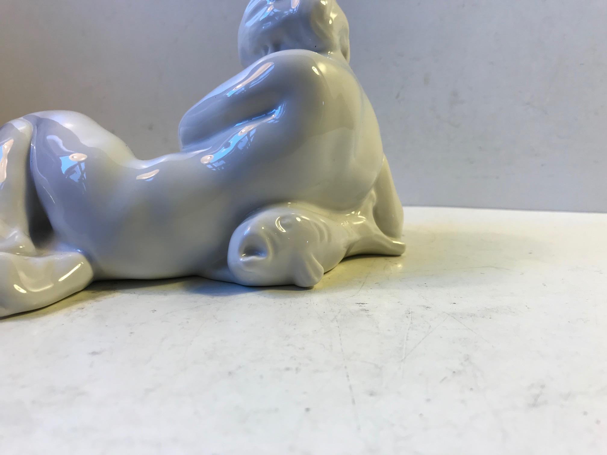 Porcelain Danish Blanc de Chine Mother & Child Figurine by Kai Nielsen for Bing & Grøndahl For Sale