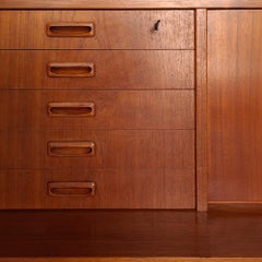 Danish Blond Teak Highboard, 1960