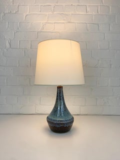 Danish blue ceramic table lamp Søholm Stentøj Denmark Scandinavian Modern