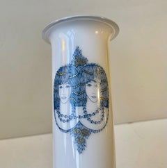 Danish Blue Magic Opal Glass Kitchen Utensil Holder by Michael Bang - Holmegaard