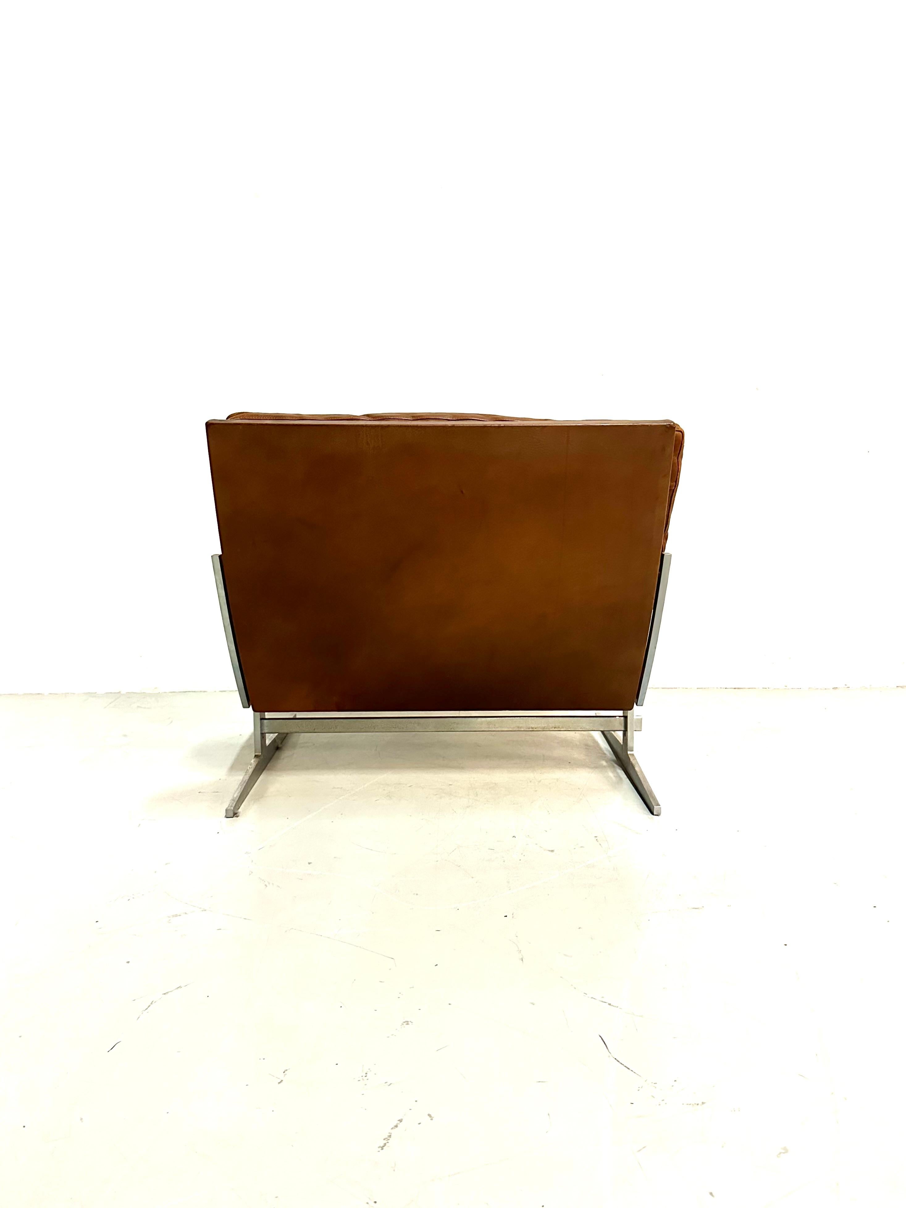 Danish BO-561 Lounge Chair in Cognac by Fabricius and Kastholm for BoEx, 1960s 1