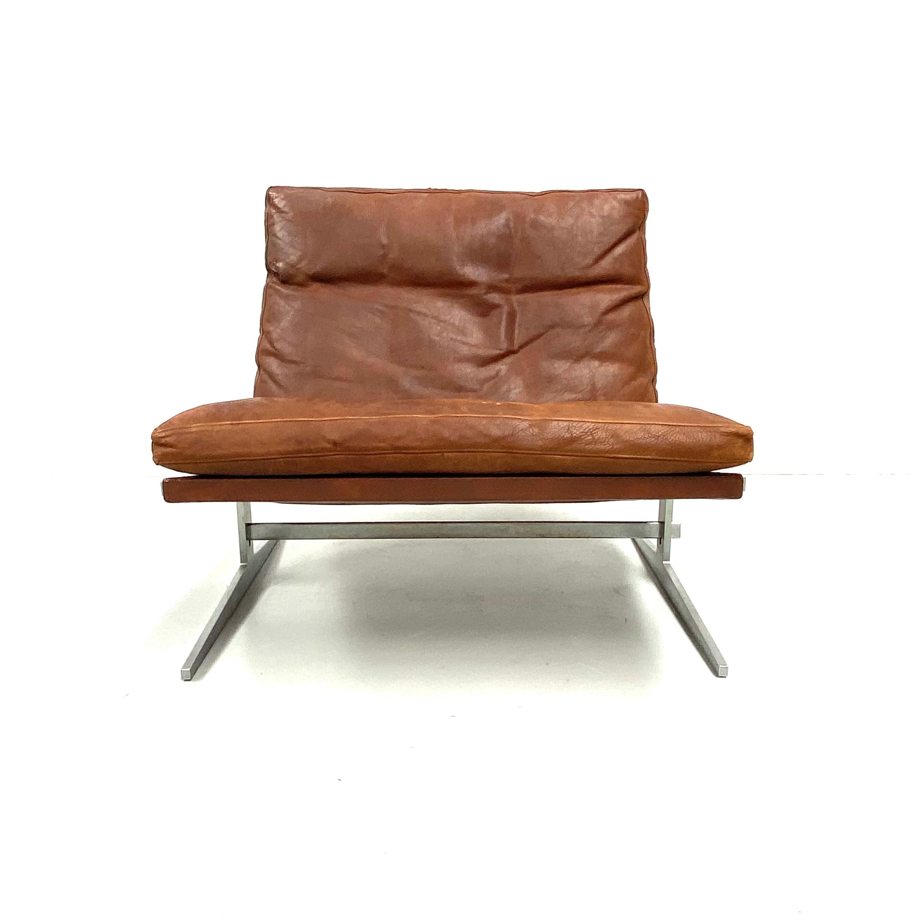 Danish BO-561 Lounge Chairs in Cognac by Fabricius and Kastholm for BoEx, 1960s 14