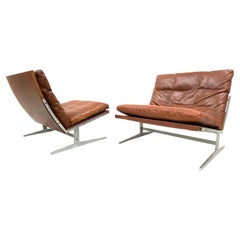 Danish BO-561 Lounge Chairs in Cognac by Fabricius and Kastholm for BoEx, 1960s