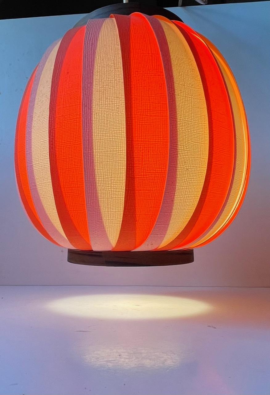 Mid-Century Modern Danish Bonbon Cocoon Pendant Light by Lars Eiler Schiøler, 1960s 