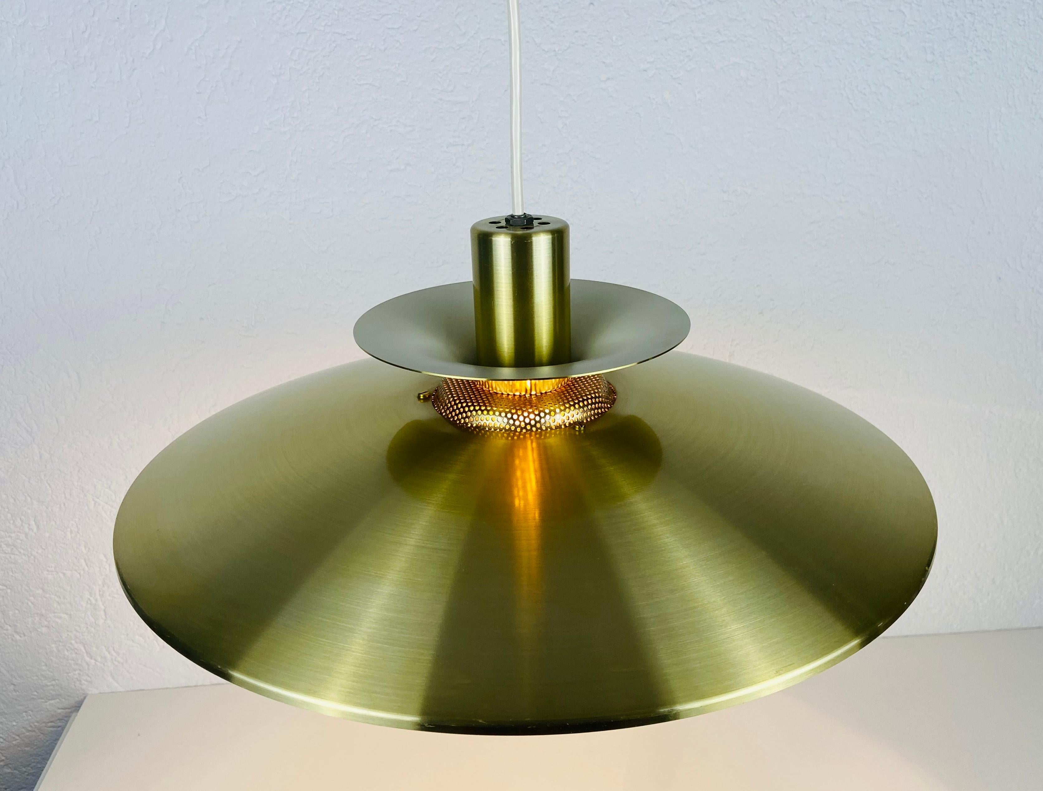 Danish Brass and Metal Pendant Lamp, 1960s 5